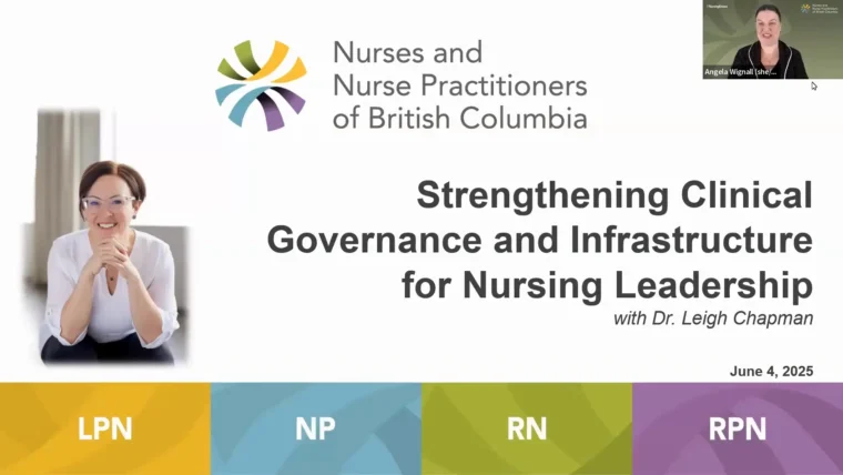Strengthening Clinical Governance and Infrastructure for Nursing Leadership