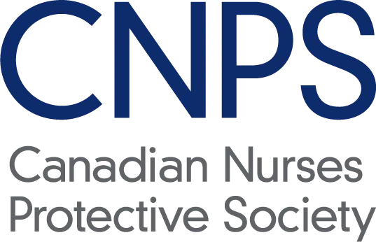 Vertical logo of Canadian Nurses Protective Society.